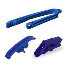 KIT CHAIN GUIDE & CHAIN SLIDER & CHAIN SLIDING PIECE POLISPORT 90925, MĖLYNOS SPALVOS
