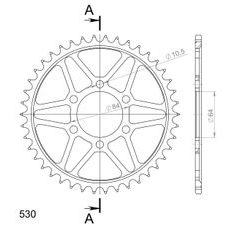 GALINĖ ŽVAIGŽDĖ SUPERSPROX RFE-814:42-BLK, JUODOS SPALVOS 42T, 530