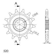 PRIEKINĖ ŽVAIGŽDĖ SUPERSPROX CST-1326:12 12T, 520