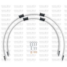 RACE FRONT BRAKE HOSE KIT VENHILL POWERHOSEPLUS KAW-7007F-WT (2 ŽARNELĖS RINKINYJE) WHITE HOSES, CHROMED FITTINGS