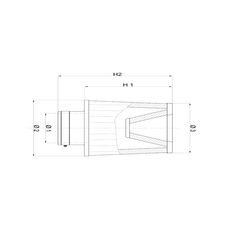 TWIN CONICAL AIR FILTER BMC FBTS60-150P PLASTIC TOP