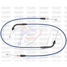 THROTTLE CABLES (PAIR) VENHILL T01-4-138-BL FEATHERLIGHT, MĖLYNOS SPALVOS