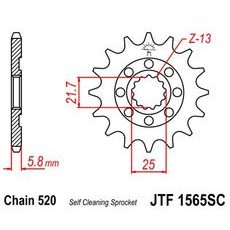 PRIEKINĖ ŽVAIGŽDĖ JT JTF 1565-14SC 14T, 520 SAVAIME VALOMA, LENGVA