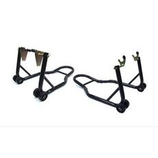 SET FRONT + REAR PADDOCK STAND MOTION STUFF STS3200+STS3210 WITH V SUPPORT