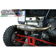 SLIP-ON EXHAUST GPR POWER BOMB ATV.42.BOMB BRUSHED STAINLESS STEEL INCLUDING REMOVABLE DB KILLER AND LINK PIPE