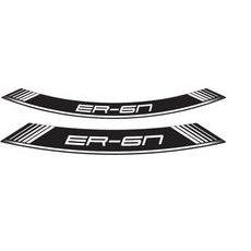 RATLANKIO LIPDUKAS PUIG ER6 9311B, BALTOS SPALVOS SET OF 8 RIM STRIPS