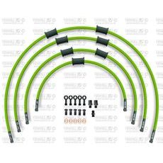 STANDARD FRONT BRAKE HOSE KIT VENHILL POWERHOSEPLUS BMW-11001FB-GR (4 ŽARNELĖS RINKINYJE) GREEN HOSES, BLACK FITTINGS