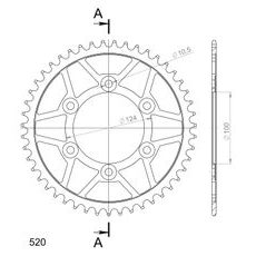 GALINĖ ŽVAIGŽDĖ SUPERSPROX RFE-735:47-BLK, JUODOS SPALVOS 47T, 520