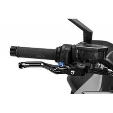 STABDŽIŲ RANKENĖLĖ BE ADAPTERIO PUIG 4.0 4130NA, TRUMPAS BLACK/BLUE