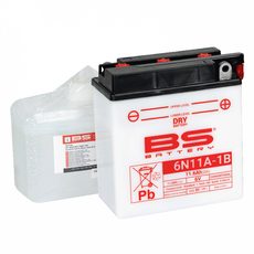 STANDARTINIS AKUMULIATORIUS (SU RŪGŠTIES PAKUOTE) BS-BATTERY 6N11A-1B ACID PACK INCLUDED