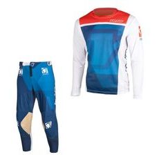 SET OF MX PANTS AND MX JERSEY YOKO KISA BLUE; BLUE/RED 28 (S)