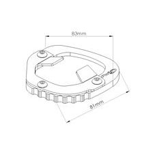 KICKSTAND EXTENSION PUIG 20298N, JUODOS SPALVOS