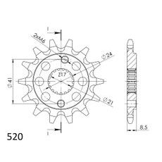 PRIEKINĖ ŽVAIGŽDĖ SUPERSPROX CST-1322:14 14T, 520