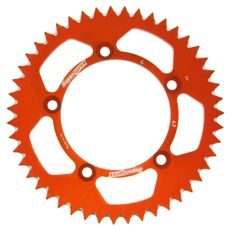 REAR ALU SPROCKET SUPERSPROX RAL-4:47-ORG, ORANŽINĖS SPALVOS 47T, 420