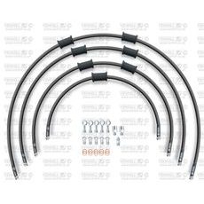 STANDARD FRONT BRAKE HOSE KIT VENHILL POWERHOSEPLUS SUZ-5004FS-BK (4 ŽARNELĖS RINKINYJE) BLACK HOSES, STAINLESS STEEL FITTINGS