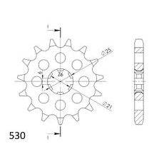PRIEKINĖ ŽVAIGŽDĖ SUPERSPROX CST-509:15 15T, 530
