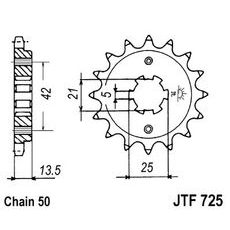 PRIEKINĖ ŽVAIGŽDĖ JT JTF 725-15 15T, 530