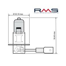 LEMPUTĖ RMS 246510040 12V 55W, H3, MĖLYNOS SPALVOS