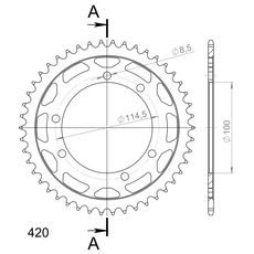 GALINĖ ŽVAIGŽDĖ SUPERSPROX RFE-6601:46-BLK, JUODOS SPALVOS 46T, 420