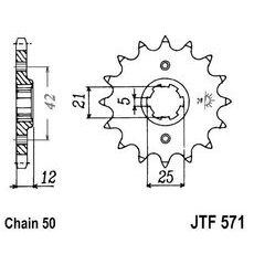 PRIEKINĖ ŽVAIGŽDĖ JT JTF 571-16 16T, 530