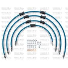 STANDARD FRONT BRAKE HOSE KIT VENHILL POWERHOSEPLUS BMW-11001F-TB (4 ŽARNELĖS RINKINYJE) TRANSLUCENT BLUE HOSES, CHROMED FITTINGS