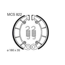 BŪGNINIŲ STABDŽIŲ TRINKELĖS LUCAS MCS 822