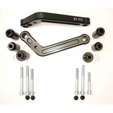 CRASH PROTECTORS RDMOTO KTM13N, BALTOS SPALVOS WITH BLUE CAPS