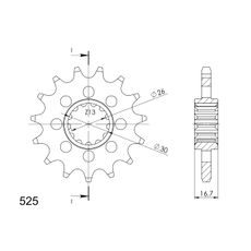 PRIEKINĖ ŽVAIGŽDĖ SUPERSPROX CST-1370:15 15T, 525