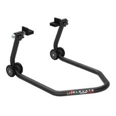 UNIVERSAL REAR STAND LV8 E620LG.BK WITH RUBBER CURSORS, JUODOS SPALVOS