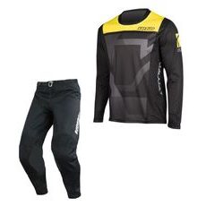 Set of MX pants and MX jersey YOKO TRE+KISA black; black/yellow 32 (M)