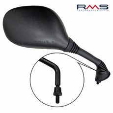 GALINIO VAIZDO VEIDRODIS RMS 122770370 DEŠINĖ, JUODOS SPALVOS