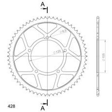 GALINĖ ŽVAIGŽDĖ SUPERSPROX RFE-26:62-BLK, JUODOS SPALVOS 62T, 428