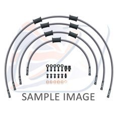 STANDARD FRONT BRAKE HOSE KIT VENHILL POWERHOSEPLUS BMW-8012FB-CL (4 ŽARNELĖS RINKINYJE) CLEAR HOSES, BLACK FITTINGS