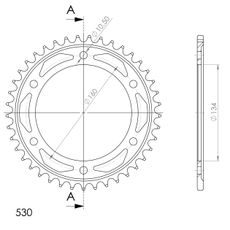 GALINĖ ŽVAIGŽDĖ SUPERSPROX RFE-1306:40-BLK, JUODOS SPALVOS 40T, 530