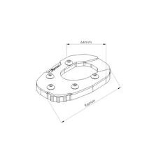 KICKSTAND EXTENSION PUIG 20176N, JUODOS SPALVOS