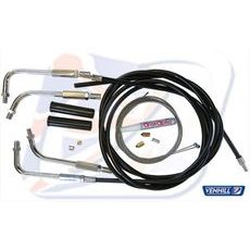 THROTTLE CABLE KIT VENHILL U01-4-403, JUODOS SPALVOS THREADED