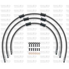 STANDARD FRONT BRAKE HOSE KIT VENHILL POWERHOSEPLUS SUZ-7010FB-BK (3 ŽARNELĖS RINKINYJE) BLACK HOSES, BLACK FITTINGS