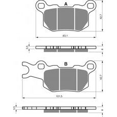 STABDŽIŲ TRINKELĖS GOLDFREN 375 K5
