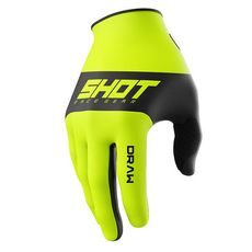 GLOVES SHOT DRAW KID SKY A06-13D1-AK4-04 NEON YELLOW 10/11