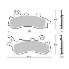 STABDŽIŲ TRINKELĖS BREMBO 7118 CC SCOOTER