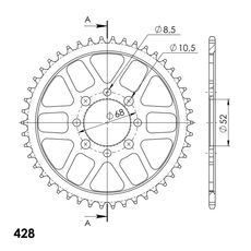 GALINĖ ŽVAIGŽDĖ SUPERSPROX RFE-802:46-BLK, JUODOS SPALVOS 46T, 428