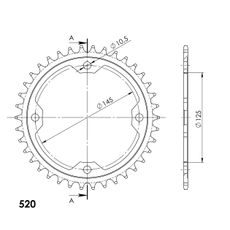 GALINĖ ŽVAIGŽDĖ SUPERSPROX RFE-1857:39-BLK, JUODOS SPALVOS 39T, 520