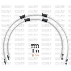 RACE FRONT BRAKE HOSE KIT VENHILL POWERHOSEPLUS KAW-7007FB-WT (2 ŽARNELĖS RINKINYJE) WHITE HOSES, BLACK FITTINGS