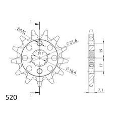 PRIEKINĖ ŽVAIGŽDĖ SUPERSPROX CST-1321:13 13T, 520