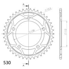 GALINĖ ŽVAIGŽDĖ SUPERSPROX RFE-302:42-BLK, JUODOS SPALVOS 42T, 530