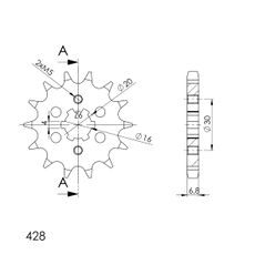 PRIEKINĖ ŽVAIGŽDĖ SUPERSPROX CST-548:14 14T, 428