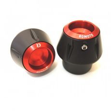 CRASH PROTECTORS RDMOTO KTM13N, JUODOS SPALVOS WITH RED CAPS