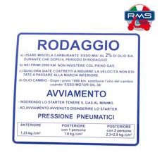 ETIKETĖ RMS 142721070, MĖLYNOS SPALVOS "RODAGGIO"