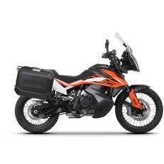 COMPLETE SET OF BLACK SIDE ALUMINUM CASES 36L / 47L SHAD TERRA BLACK INCLUDING MOUNTING KIT SHAD KTM ADVENTURE 790 (R)