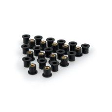 WELLNUTS PUIG 0715N, JUODOS SPALVOS M6 (25PCS)